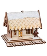 Ginger Cottages Wooden Ornament - All Aboard Train Depot
